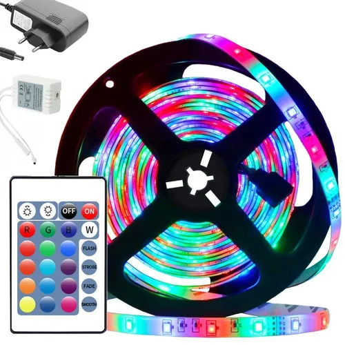 RGB LED Streifen 4,5m 3528 LED Strip IP65 wasserdicht mit Fernbedienung Set