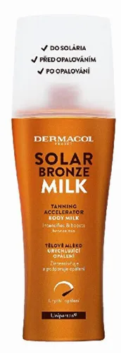 Dermacol Solar Bronze Body Bronze Accelerator 200 ml - Dermacol Solar Bronze Body Bronze Accelerator ist eine pflegende Körperlotion mit 200 ml Inhalt. Ideal für eine gleichmäßige Bräune nach dem Sonnenbad, spendet sie Feuchtigkeit und sorgt für ein geschmeidiges Hautgefühl. Perfekt für jeden Anlass!