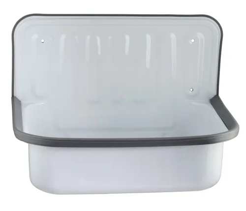 Ausgussbecken Stahl Weiß emailliert 505 x 370 mm