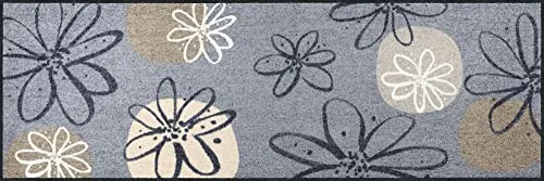 Erwin Müller Fußmatte Koblenz - Rutschhemmende Schmutzfangmatte mit Blumenmotiv - Fußmatte 80x200 cm, robust und pflegeleicht, ideal für Innen- und geschützten Außenbereich, sorgt für gute Laune und fängt zuverlässig Schmutz auf.