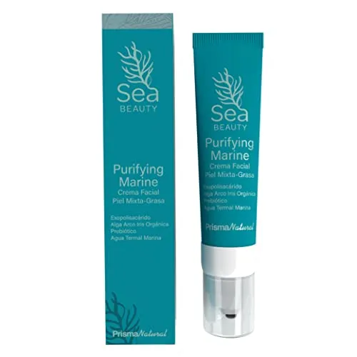 Prisma Natural Sea Beauty Purifying Marine Gesichtscreme für Mischhaut und Fett, 50 ml, natürliche Kosmetik, Anti-Aging, feuchtigkeitsspendend, für alle Hauttypen, Tag- und Nachtpflege