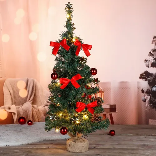 Christbaum dekoriert Weihnachtsbaum Tannenbaum Dekoration künstlich grün 75cm