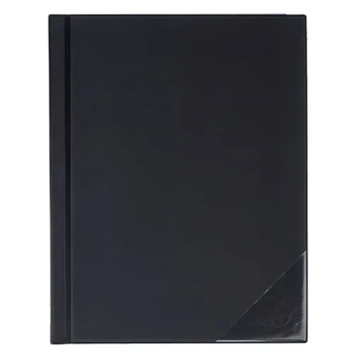 ge-gra-Muster Music Folder Extra - Notenblattordner mit zwei Einstecktaschen und Einsteckfenster für Namensschildchen, ideal für Musiker und Schüler, robust und leicht.