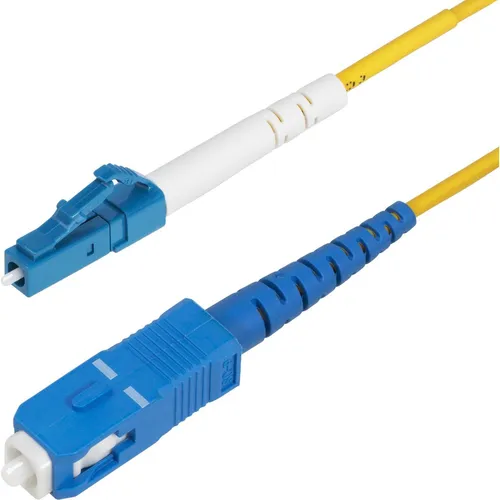 StarTech COM 5meter LWL Patchkabel LC SC UPC Singlemode OS2 Simplex 9/125um 40G/100G LSZH Glasfaserk (5 m) (SPSMLCSC-OS2-5M)