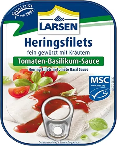 LARSEN Heringsfilets Tomaten-Basilikum-Sauce 110 g von 56338