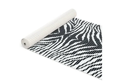 ANRO Schaum-Badematte Badteppich Weichschaum Badematte Schaum Zepra Muster Badvorleger weiß, Höhe 5 mm, strapazierfähig, Drainage Effekt, Rillen, wasserdurchlässig, rutschhemmend, pflegeleicht, Weich, Rutschfest, Rutschhemmend, Schnelltrockend, mit Drainagelöchern, Modern, Praktisch, Kunststoff, Rechteckig, Geprägt
