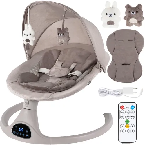 COIL Elektrische Babyschaukel mit Fernbedienung und 5 Geschwindigkeiten