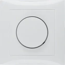 Berker 11309909 Abdeckplatte mit Regulierknopf für Drehdimmer, S.1, polarweiß matt
