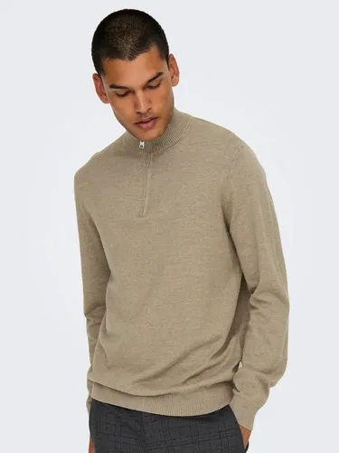 ONLY & SONS Troyer ONSLOUI REG 12 MEL HALF ZIP KNIT NOOS