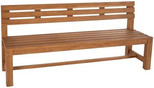 CLP Teakbank Augusta I Wetterfeste Holzbank - Bänke aus massivem Teakholz, witterungsbeständig und ideal für Garten, Terrasse oder Balkon. Robuste Bauweise für hohe Belastbarkeit und Langlebigkeit.