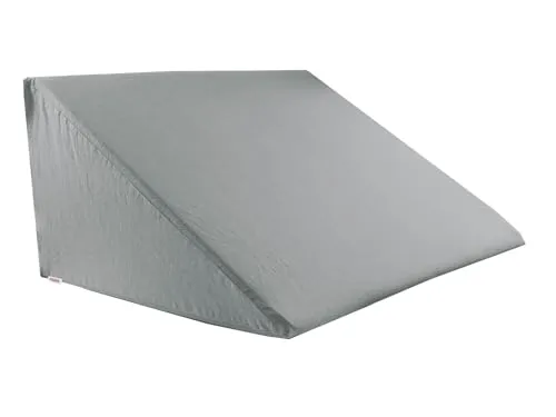 beties BasicSoft Keilkissenbezug ca. 62x49x30 cm 100% Baumwolle Jersey Keilkissenhülle Lesekissen Keilkissen-Bezug - Silber-grau