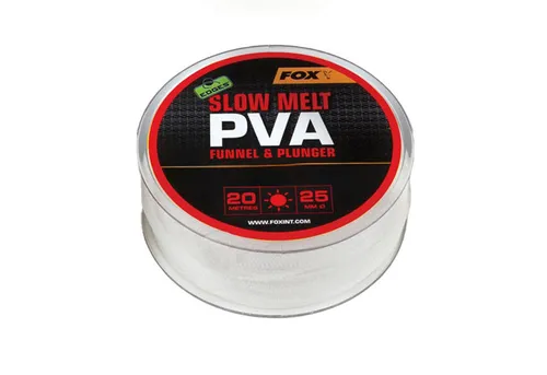 Fox Edges PVA Mesh Refill Slow Melt 20m - PVA-Schlauch 14mm - Hochwertiges PVA-Netz für das Karpfenangeln, ideal zum Anfüttern. Das nicht auffasernde Material sorgt für zuverlässige Anwendung, besonders in warmem Wasser. Lieferumfang: 20m PVA-Netz.