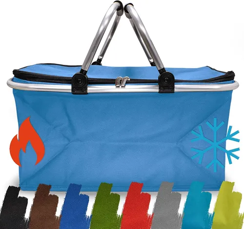 Thermo e-Best Einkaufskorb mit Tragegriffen Hellblau 3x