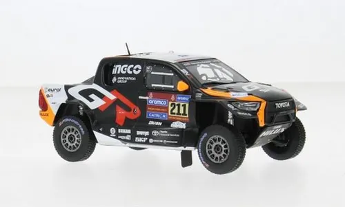 1:43 IXO Toyota Hilux Gr Dkr Evo T1+ #211 Rally Dakar 2025 - Detailgetreues Modell im Maßstab 1:43, perfekt für Sammler und Fans der Rallye-Szene. Hochwertige Verarbeitung und authentische Gestaltung.