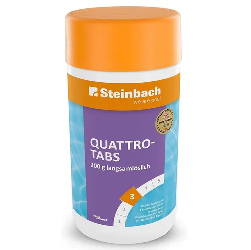 STEINBACH Poolpflege Quattrotabs 200g langsamlöslich, 1 Kg von Steinbach