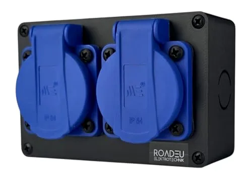 RoadEu – Stromverteiler 2x Schuko 230V/16A mit IP44 Schutz