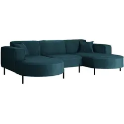 Kaiser Möbel Ecksofa Modena U Rein, Blau, 299x165 cm in blau von Kaiser Möbel