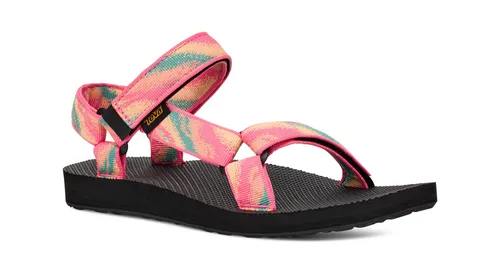Teva Damen Original Universal Sandale, Magic Pink Lemonade, 38 EU - Wanderschuhe mit schnell trocknendem, recyceltem Gurtband und veganem Design, ideal für Festivals und Wasseraktivitäten.