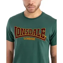 Lonsdale Men Slim Fit Classic T-Shirt - Grün - Herren-Shirt aus 100% Baumwolle im Slim Fit, ideal für einen lässigen Look. Der Rundhalsausschnitt und die unifarbene Optik machen es vielseitig kombinierbar.