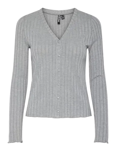 pieces Strickjacke PCIRIS CARDIGAN NOOS grau S (36) - Modische Strickjacke in Ultimate Grey, pflegeleicht und ideal für jeden Anlass. Perfekt für einen lässigen Look im Alltag.