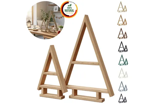 Floranica Weihnachtsfigur Deko 2er SET – Handgemachte Tannenbaum Weihnachtsdeko für Innen und Außen - Set mit zwei handgefertigten Weihnachtsbäumen aus nachhaltigem Kiefernholz, ideal für stilvolle Weihnachtsdekoration in jedem Raum. Perfekt als Geschenk oder für eine festliche Atmosphäre.