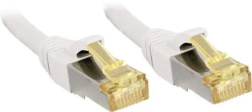 LINDY 47320 RJ45 Patchkabel CAT 6a (Rohkabel CAT 7) S/FTP 0.30 m Weiß mit Rastnasenschutz 1 St.