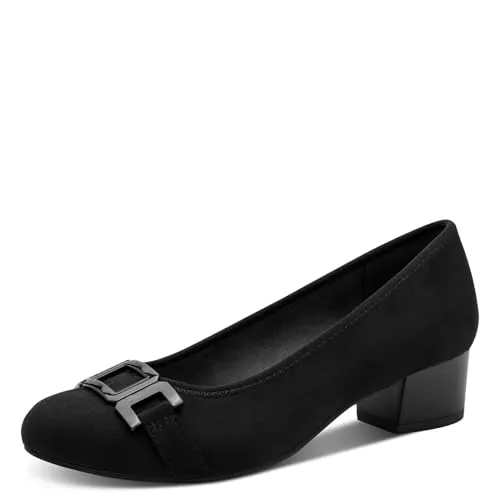 Jana Damen Pumps Vegan mit Blockabsatz, Schwarz, Größe 40 EU - Elegante Damen Pumps mit Blockabsatz, ideal für breite Füße. Hergestellt aus hochwertigen veganen Materialien, bieten sie Stil und Komfort für jeden Anlass.