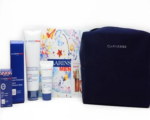 CLARINS Men Care-Set Gesichtspflegeset 1 Stk - Gesichtsreinigung für Männer mit 5 hochwertigen Produkten, inklusive Feuchtigkeitsbalsam und Rasieröl für optimale Pflege und Komfort.