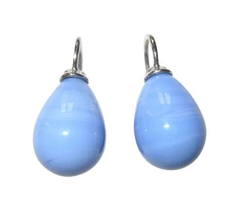 Mugello Paar Ohrhänger Lea jeansblau aus Sterlingsilber in blau von Mugello