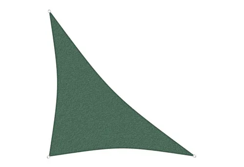 sunprotect Sonnensegel 3,6 x 3,6 x 5 m - Dreieck für Garten, Balkon & Terrasse - Hochwertiges Sonnensegel in grün, 90° Dreiecksform für optimale Schattenbildung. Ideal für den Außenbereich, wind- und wasserdurchlässig, mit einfacher Befestigung durch Spanngurte.