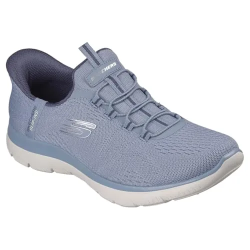 Skechers SUMMITS Slip-On Sneaker - Wanderschuhe in Größe 36 EU, mit innovativen Skechers Hands Free Slip-ins® für einfaches Anziehen und gepolstertem Air-Cooled Memory Foam für optimalen Komfort.