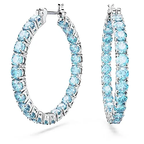 Swarovski Matrix Kreolen in blau von Swarovski