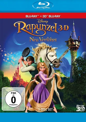 Rapunzel - Neu verföhnt Blu-ray 3D - 3D Blu-ray Edition des Disney-Klassikers, voller Magie und Musik für die ganze Familie, ideal für entspannte Filmabende.