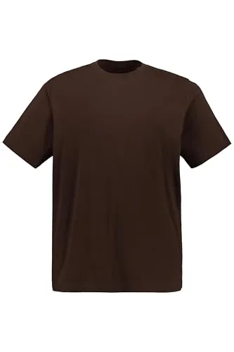 JP 1880 Herren große Größen Übergrößen Menswear L-8XL T-Shirt, Basic, Rundhals, gekämmte Baumwolle mahagonibraun 4XL 702558115-4XL
