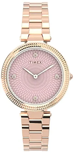 Timex Watch TW2V24300 - Elegante Damen-Armbanduhr mit rundem Gehäuse und präzisem Quarzwerk, ideal für den täglichen Gebrauch.