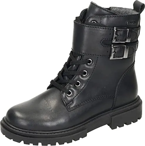 Richter Kinder Schnürstiefeletten Schwarz Glattleder