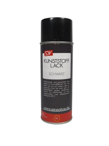 KUNSTSTOFFLACK SPRAY schwarz 400ml Stoßstangenlack Kunststoff Farbe