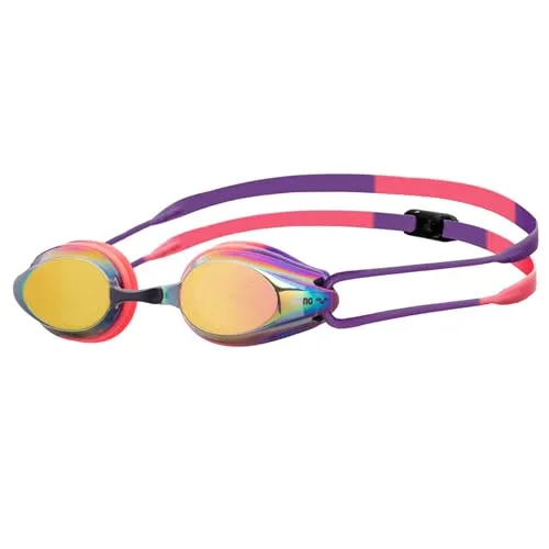 ARENA Tracks Uni Erwachsene Essential Racing Schwimmbrille - Schwimmbrille für Wettkampfschwimmer, FINA-zugelassen mit Anti-Beschlag-Beschichtung und Spiegelgläsern für optimale Sicht und Hydrodynamik.