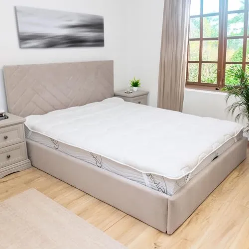 Matratzen Topper 140x200 - Hochwertiger Matratzenschutz für erholsamen Schlaf - Bettauflagen mit atmungsaktivem Matratzentopper für effektiven Schutz vor Staub und Feuchtigkeit, maschinenwaschbar und rutschfest für optimalen Komfort.