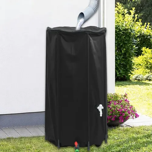 vidaXL Faltbarer Wassertank mit Wasserhahn 100L - Praktischer 100L PVC Wassertank für die Gartenbewässerung. Faltbar, leicht und einfach zu installieren – ideal für die effiziente Nutzung von Regenwasser.