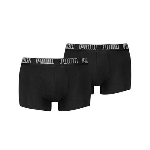 PUMA 2 er Pack Boxer Boxershorts Men Herren Unterhose Pant Unterwäsche, Farbe:230 - Black/Black, Bekleidungsgröße:XXL