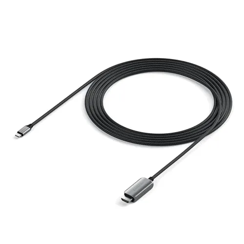 Satechi USB-C TO HDMI 2.1 8K Cable 2m - HiFi-Kabel für 8K-Streaming und Gaming, unterstützt ultrahohe Auflösungen bis 8K/60Hz für ein beeindruckendes Seherlebnis.