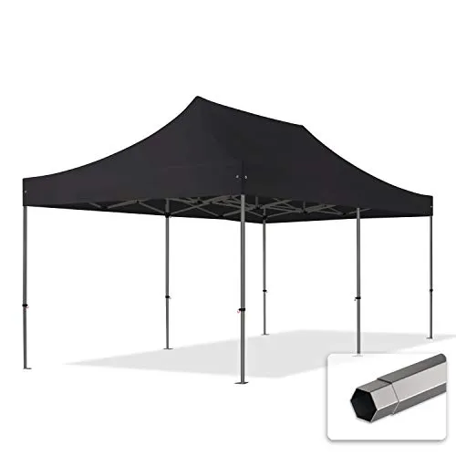 TOOLPORT Faltzelt Partyzelt 3x6m in schwarz von Toolport