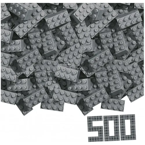 Androni 104114549 - Blox 500 graue 8er Steine lose - Konstruktionsspielzeug für kreative Bauprojekte, ideal für Kinder ab 3 Jahren zur Förderung der Feinmotorik und Fantasie.