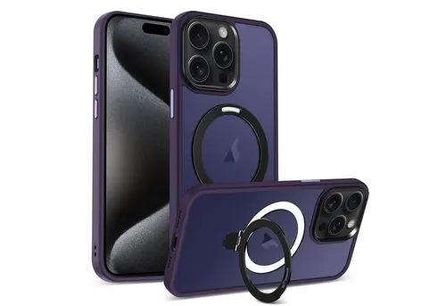 CoolGadget Handyhülle Hybrid Luxury Handy Case für iPhone 16 Pro Max 6,9 Zoll, Hülle Massiv Metallring aufklappbar Schutzhülle für Magsafe Zubehör