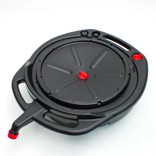 DEMA Ölauffangkanister OA14 - 14 Liter - Ölauffangwanne aus temperaturbeständigem PE-HD, ideal für sicheres Entleeren und Auffangen von Öl mit 14 Liter Fassungsvermögen und praktischem Ablauf.