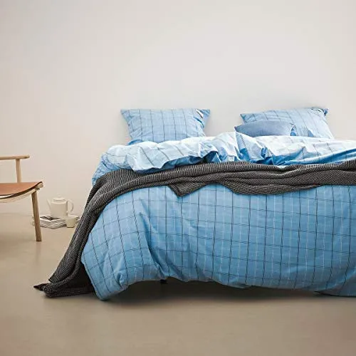 Marc O Polo Bettwäsche Tolva Soft Blue – Elegante Set mit Bettbezug und Kissenbezug - Bettwäsche-Sets in Soft Blue, bestehend aus 1 Bettbezug (155 x 220 cm) und 1 Kissenbezug (80 x 80 cm), sorgt für einen entspannten Schlaf und stilvolles Ambiente.
