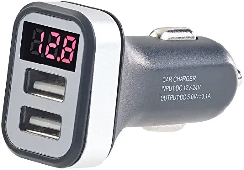 Produktbild revolt Autobatterietester: Kfz-USB-Ladegerät mit LED-Display