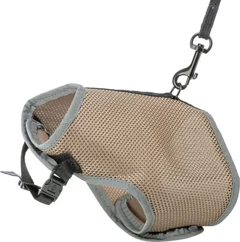 TRIXIE Katzen-Geschirr Softgeschirr mit Leine - taupe von Trixie