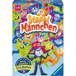 RAV20854 - Stapelmännchen DE, buntes Geschicklichkeitsspiel für 1-4 Spieler ab 5 Jahren, fördert Konzentration und Teamgeist